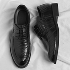 Chaussures habillées homme à lacets, bout lisse, marron ou noir