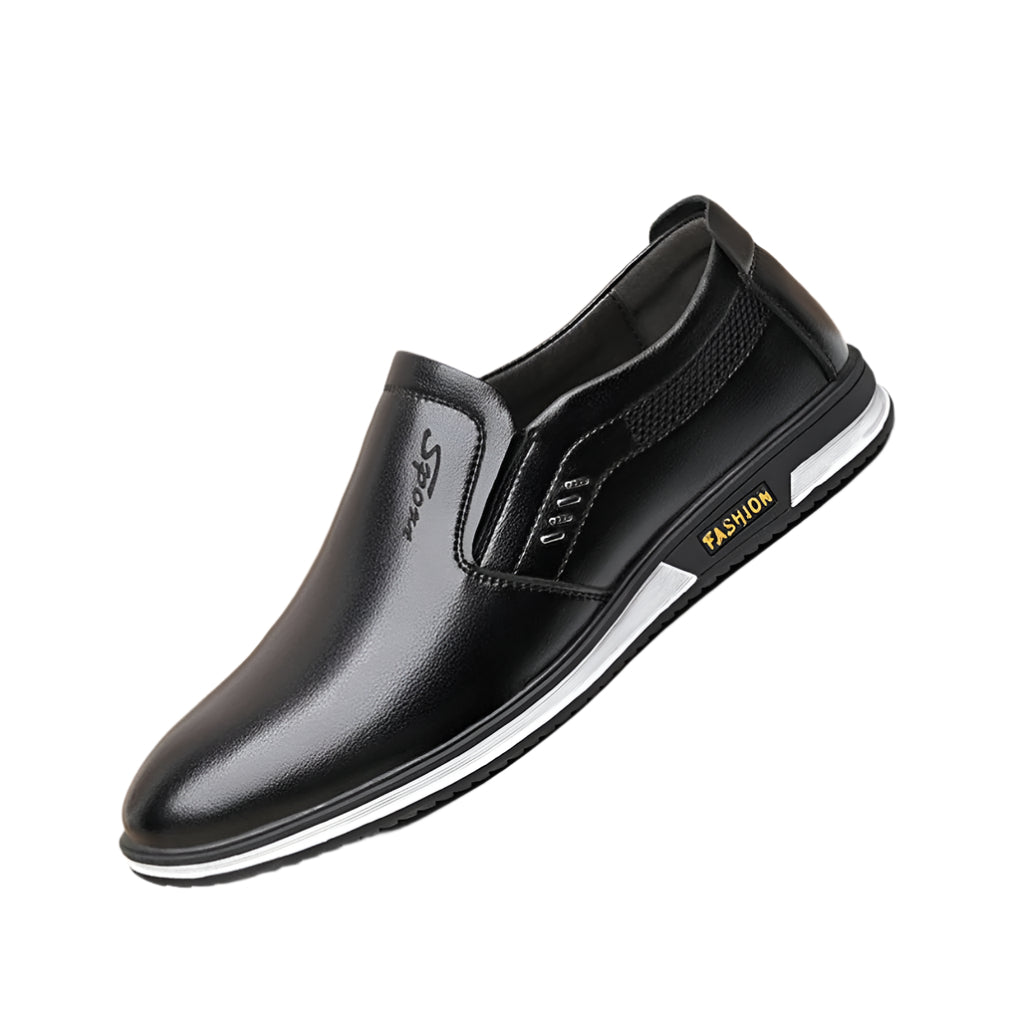Chaussures habillées homme, tige basse, noir ou blanc, noir
