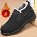 Chaussures d'hiver homme à enfiler, semelle antidérapante, noir