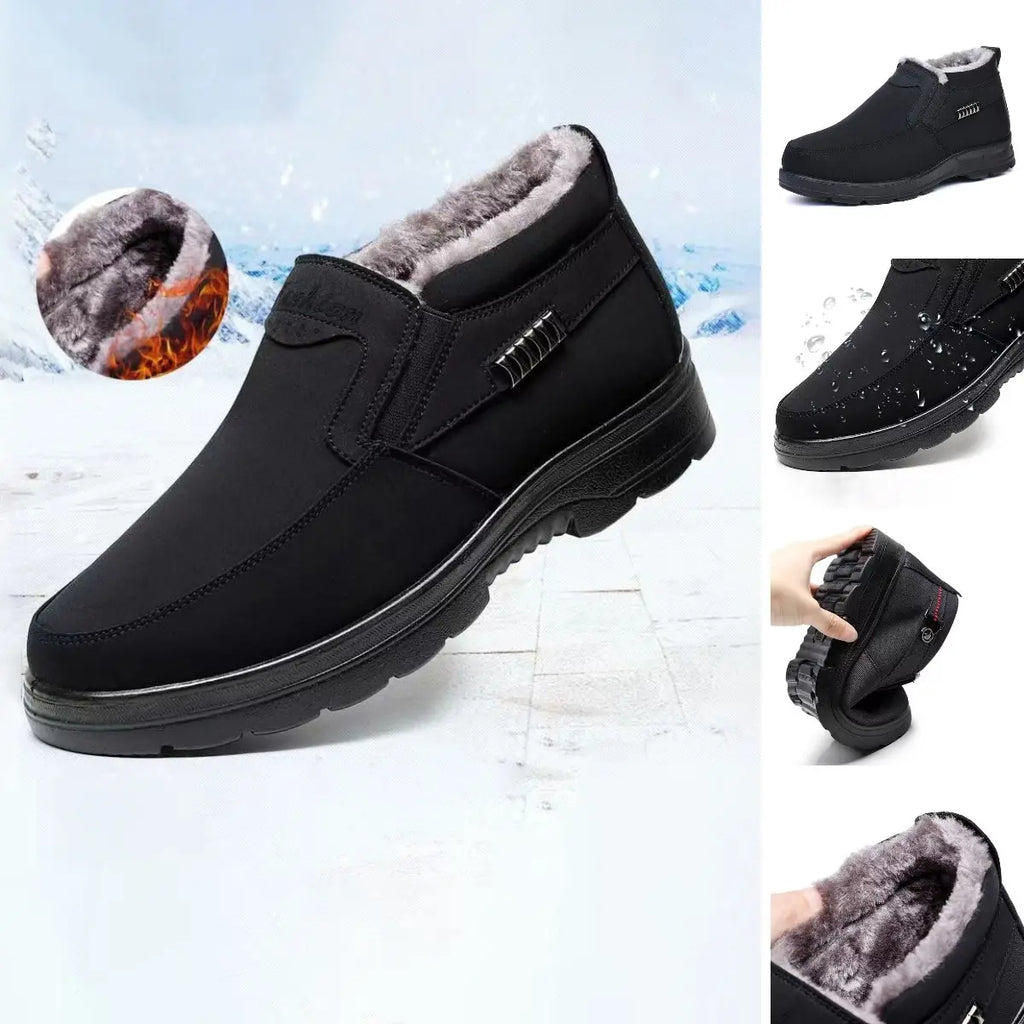 Chaussures d'hiver homme à enfiler, semelle antidérapante