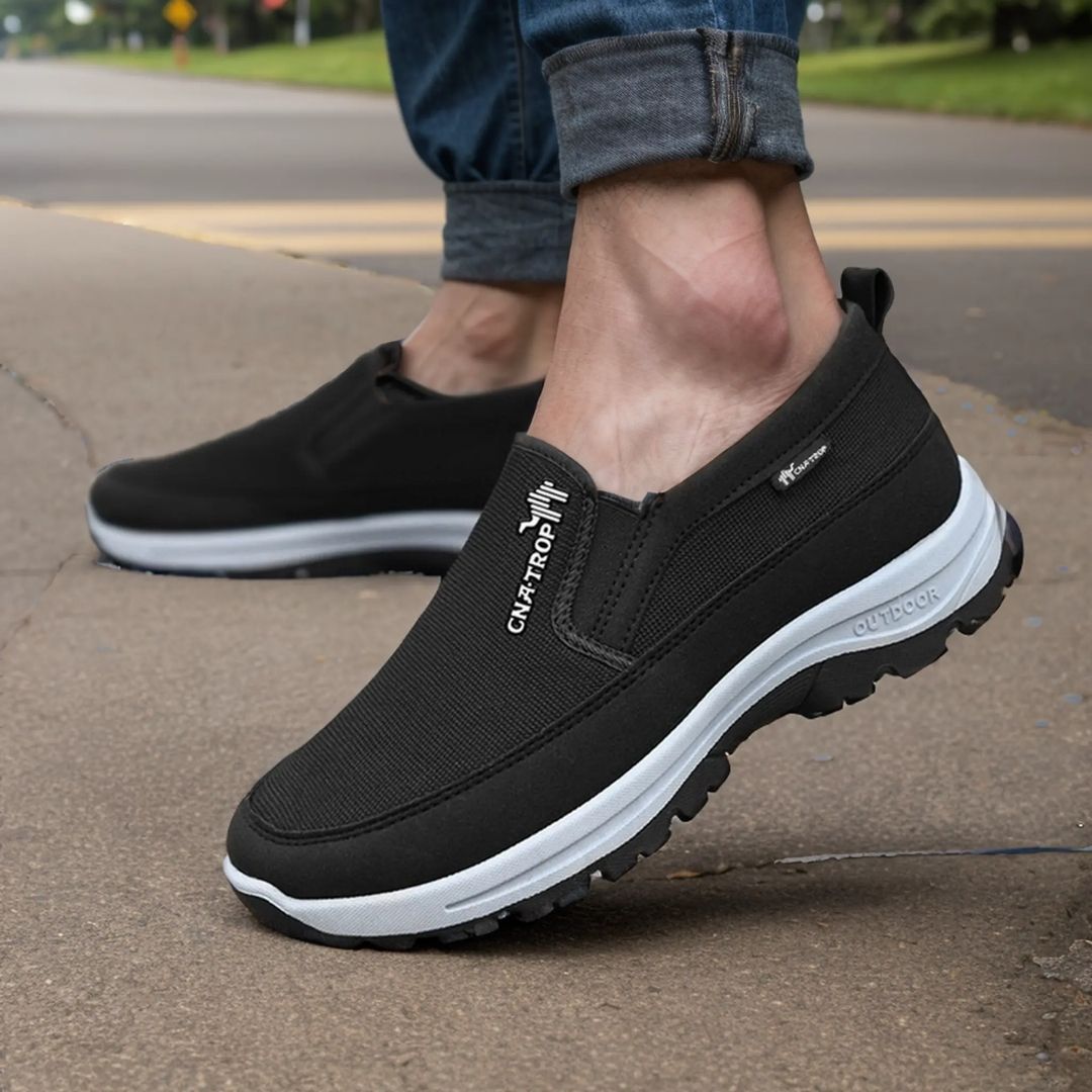 Chaussures orthopédiques homme de marche, semelle ergonomique