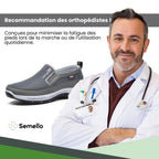 Chaussures orthopédiques homme de marche, semelle ergonomique