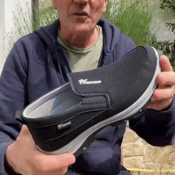 Chaussures orthopédiques homme de marche, semelle ergonomique