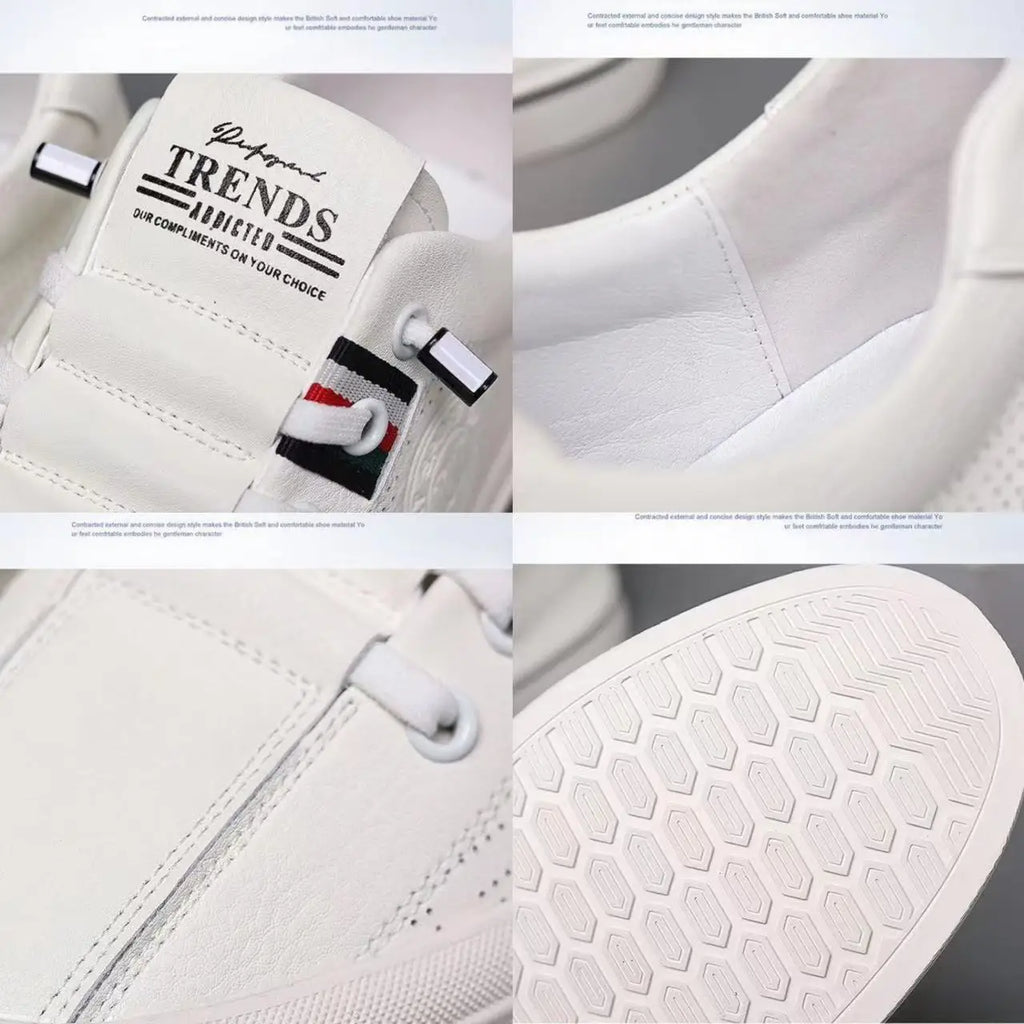Chaussures décontractées homme, semelle amortie, beige ou blanc