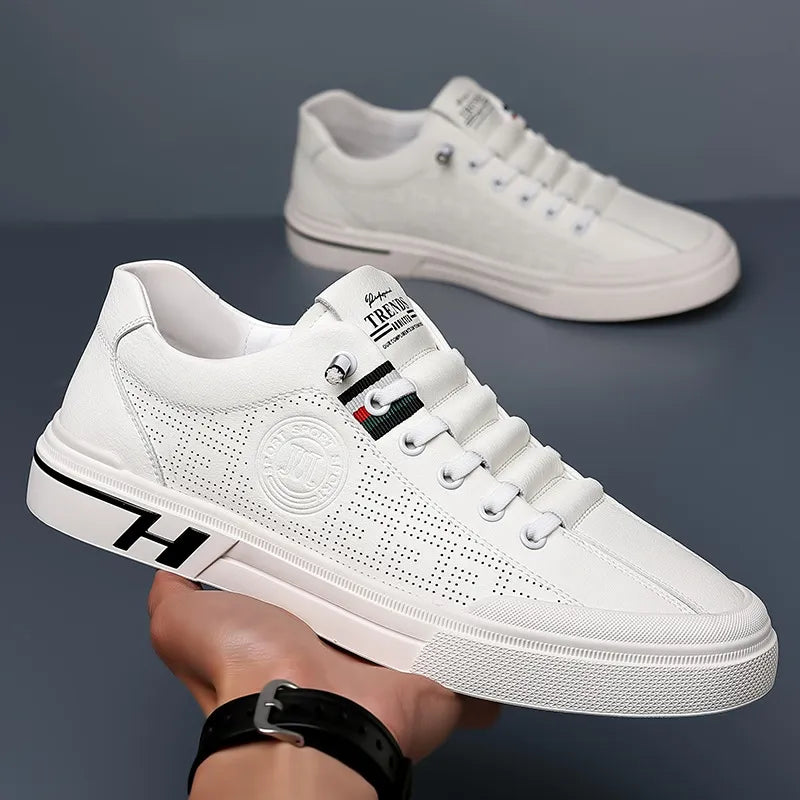 Chaussures décontractées homme, semelle amortie, beige ou blanc