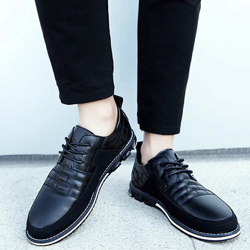 Chaussures de ville homme à lacets, semelle souple, noir