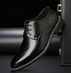 Chaussures de ville homme à lacets, intérieur rembourré, du 38 au 48, noir