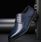 Chaussures de ville homme à lacets, intérieur rembourré, du 38 au 48, bleu