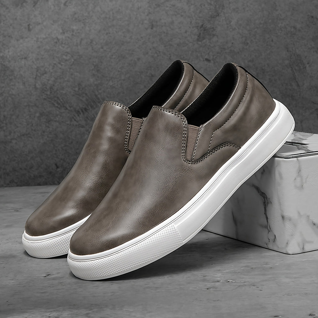 Chaussures à enfiler homme, semelle EVA, col rembourré, gris