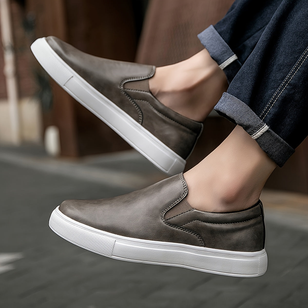 Chaussures à enfiler homme, semelle EVA, col rembourré