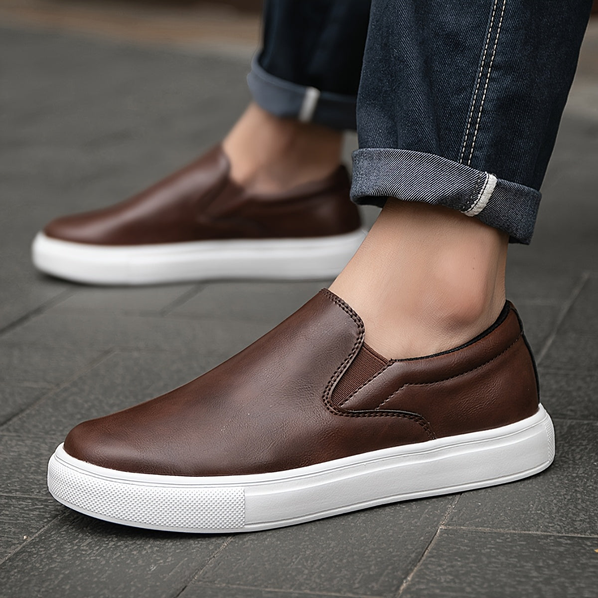 Chaussures à enfiler homme, semelle EVA, col rembourré