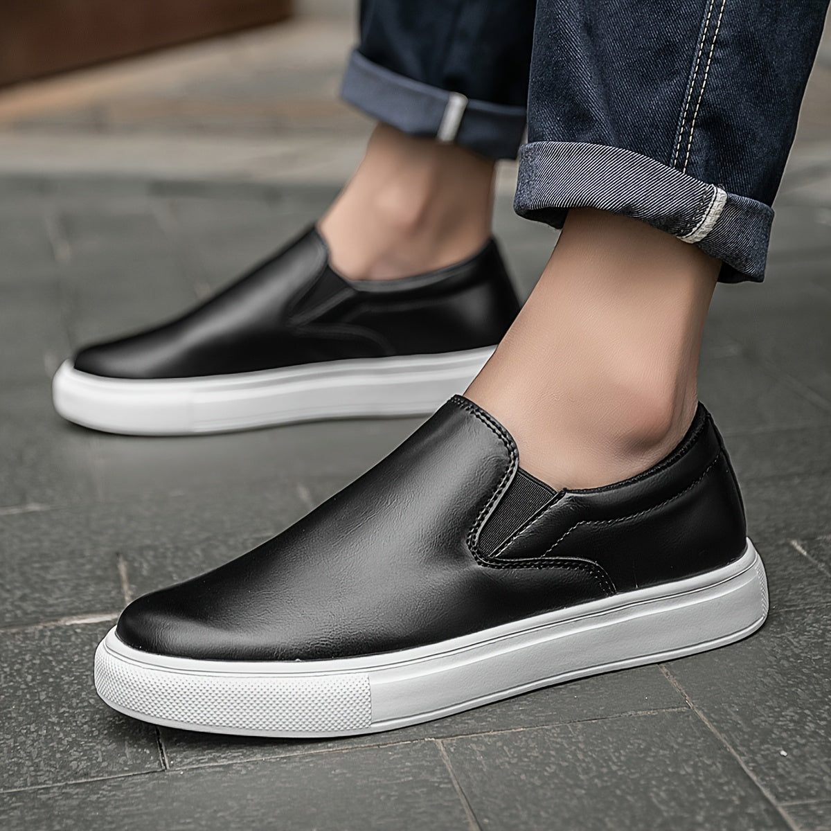 Chaussures à enfiler homme, semelle EVA, col rembourré