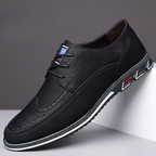 Chaussures de ville homme à lacets, perforations décoratives, noir