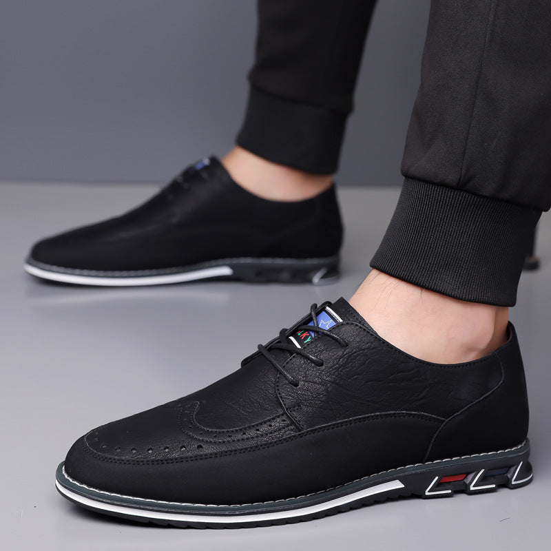 Chaussures de ville homme à lacets, perforations décoratives