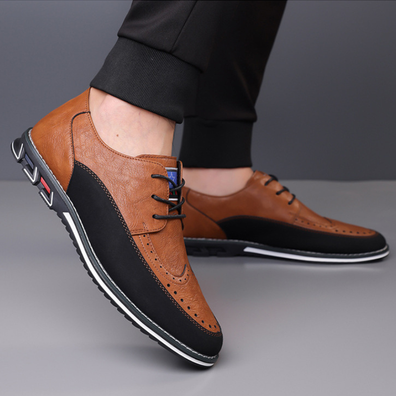 Chaussures de ville homme à lacets, perforations décoratives