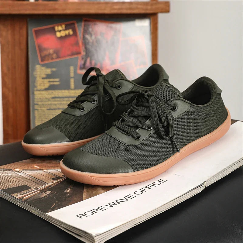 Chaussures pieds nus homme larges, semelle souple, pour l'été, vert
