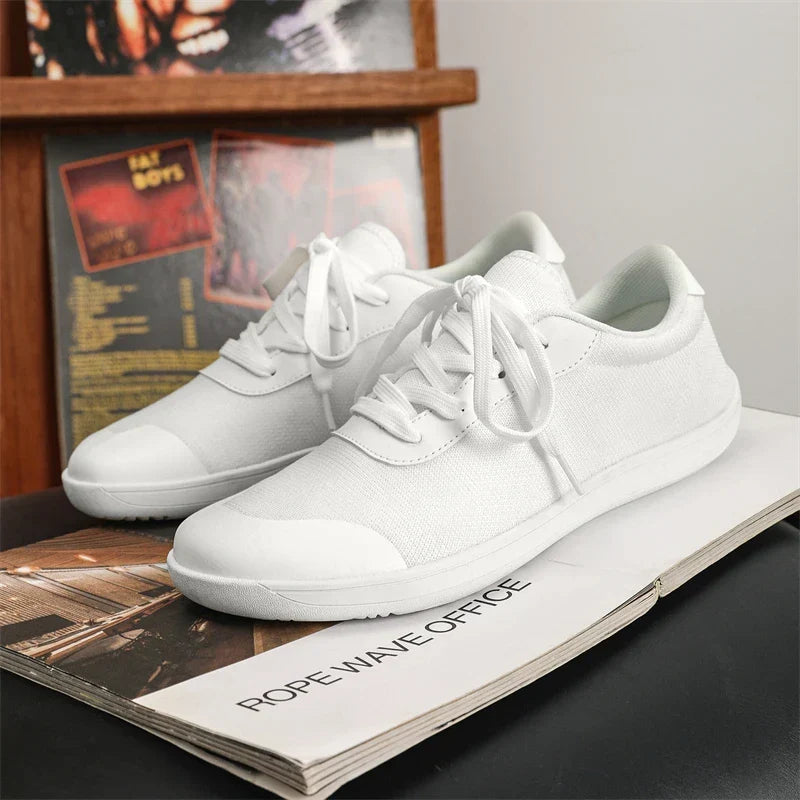 Chaussures pieds nus homme larges, semelle souple, pour l'été, blanc
