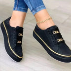 Chaussures orthopédiques femme, semelle souple et antidérapante, noir