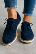 Chaussures à lacets femme pour l'automne, du 35 au 44, bleu