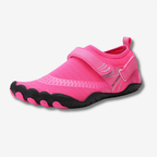 Chaussures pieds nus à scratch, avant-pied large, 240 g, rose