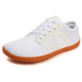 Chaussures minimalistes unisexe pour pieds larges, blanc