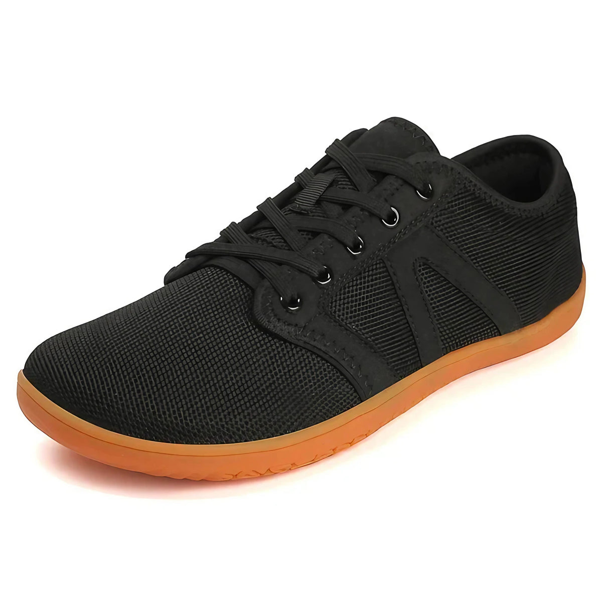 Chaussures minimalistes unisexe pour pieds larges, noir