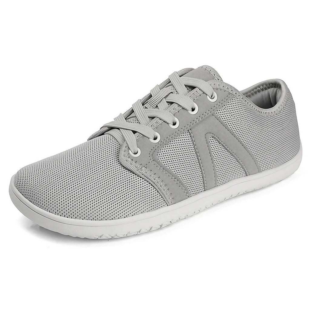 Chaussures minimalistes unisexe pour pieds larges, gris
