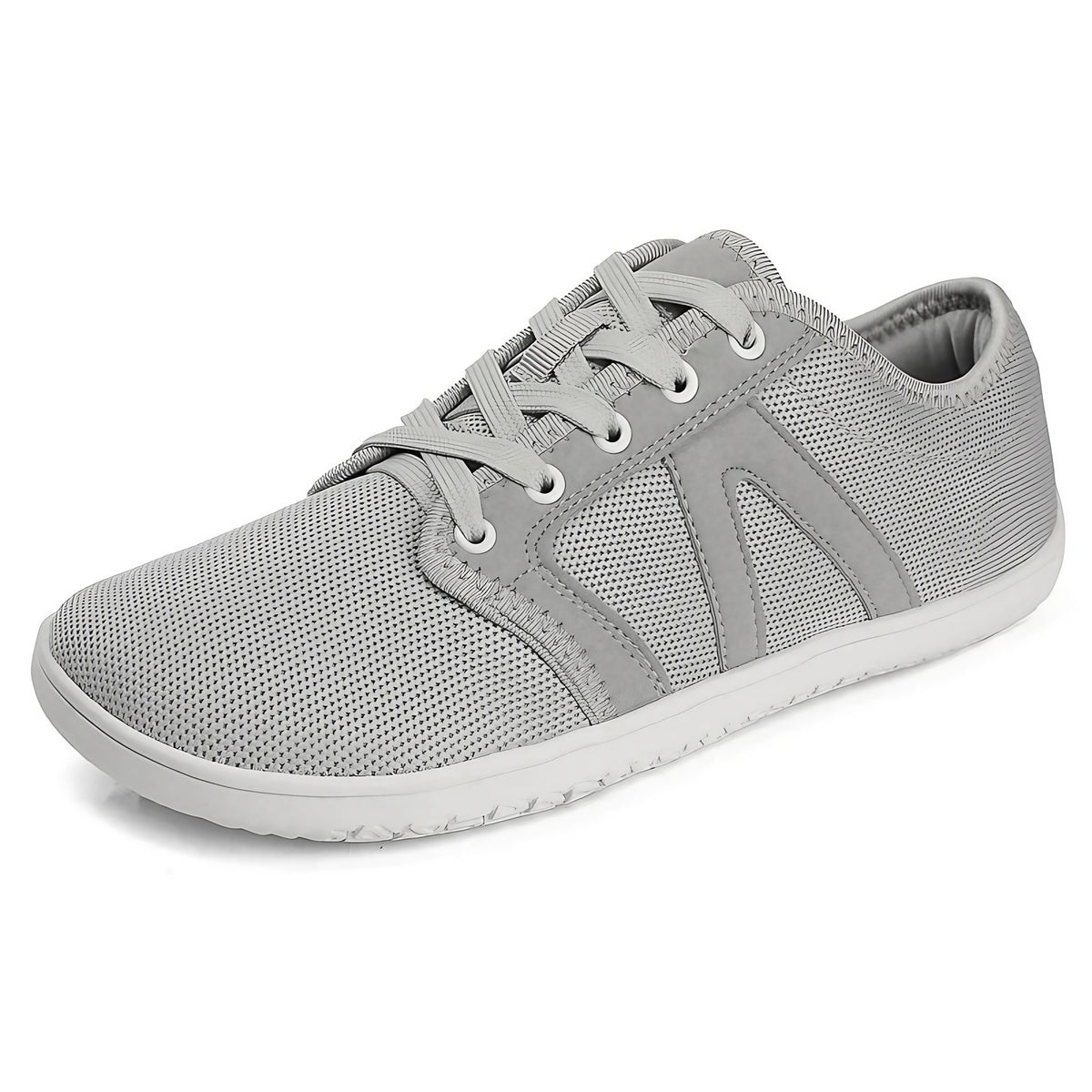 Chaussures minimalistes unisexe pour pieds larges, gris