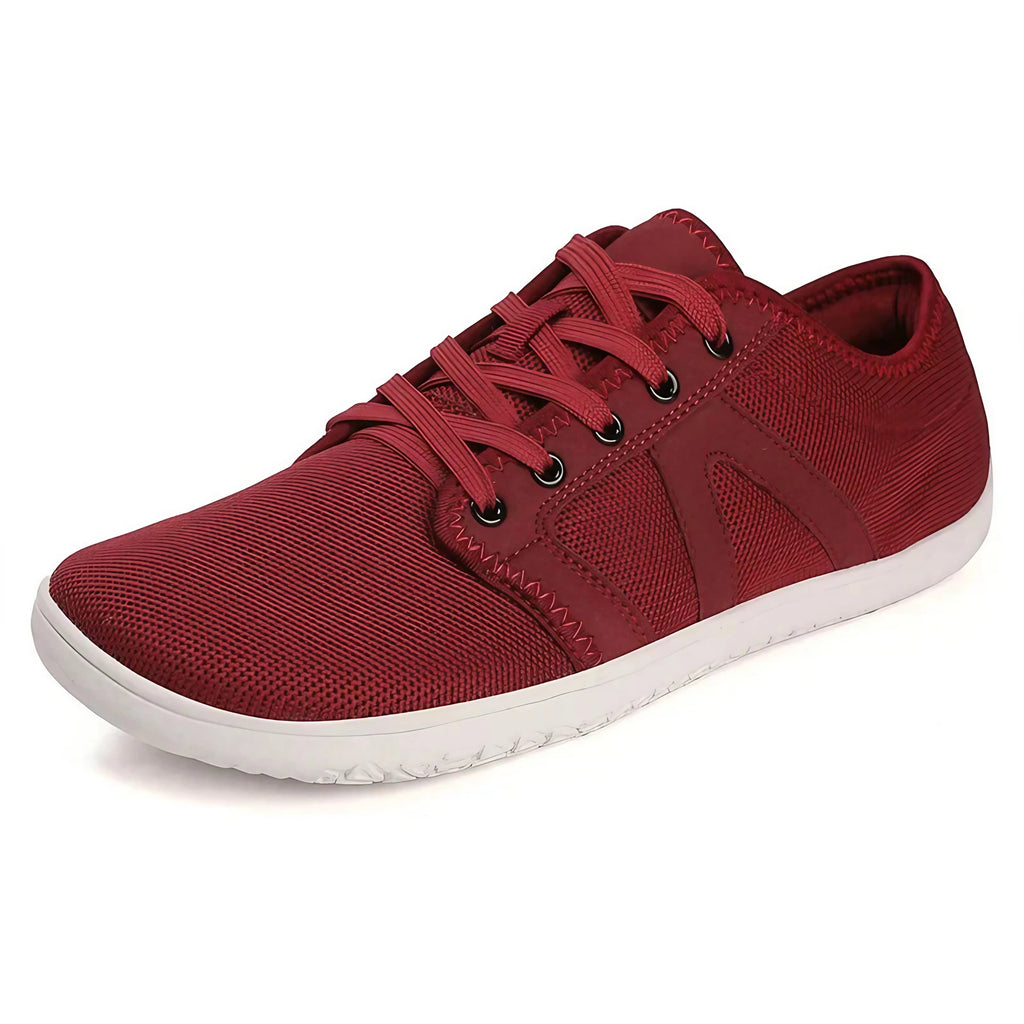 Chaussures minimalistes unisexe pour pieds larges, rouge