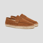 Mocassins espadrilles homme, style méditerranéen, quatre coloris, marron