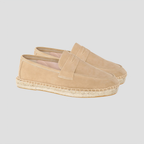 Mocassins espadrilles homme, style méditerranéen, quatre coloris, beige