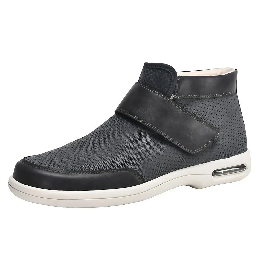 Chaussures orthopédiques chaudes à scratch, feutre et fourrure, gris