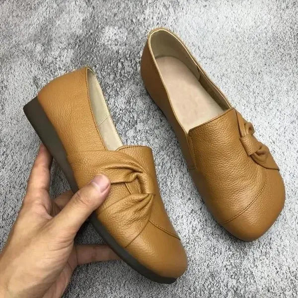 Chaussures orthopédiques femme à semelle compensée, trois coloris, marron
