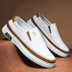 Chaussures orthopédiques homme à enfiler, blanc ou noir, blanc
