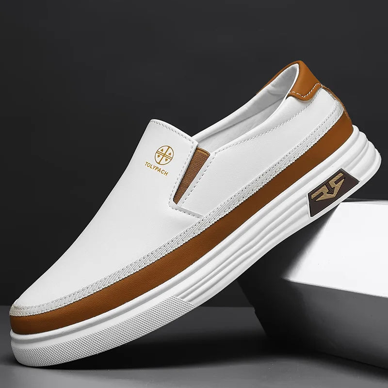 Chaussures orthopédiques homme à enfiler, blanc ou noir