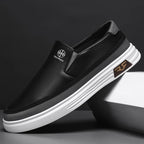 Chaussures orthopédiques homme à enfiler, blanc ou noir
