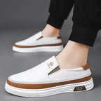 Chaussures orthopédiques homme à enfiler, blanc ou noir