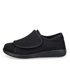 Chaussures orthopédiques larges à enfiler, mixtes, sans lacets, noir