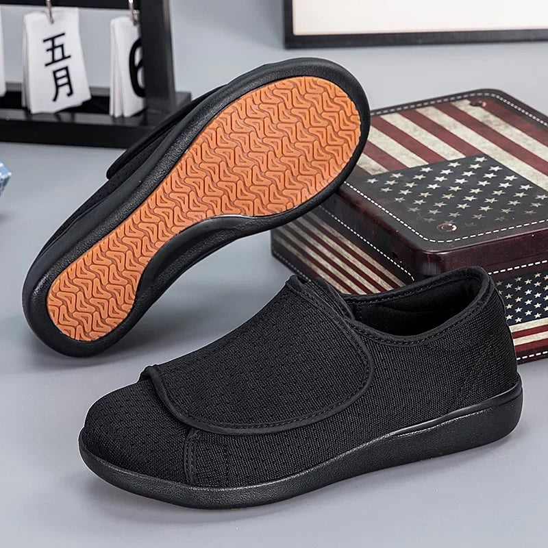 Chaussures orthopédiques larges à enfiler, mixtes, sans lacets