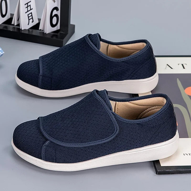Chaussures orthopédiques larges à enfiler, mixtes, sans lacets