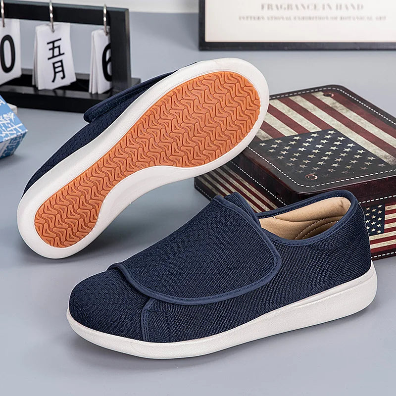 Chaussures orthopédiques larges à enfiler, mixtes, sans lacets