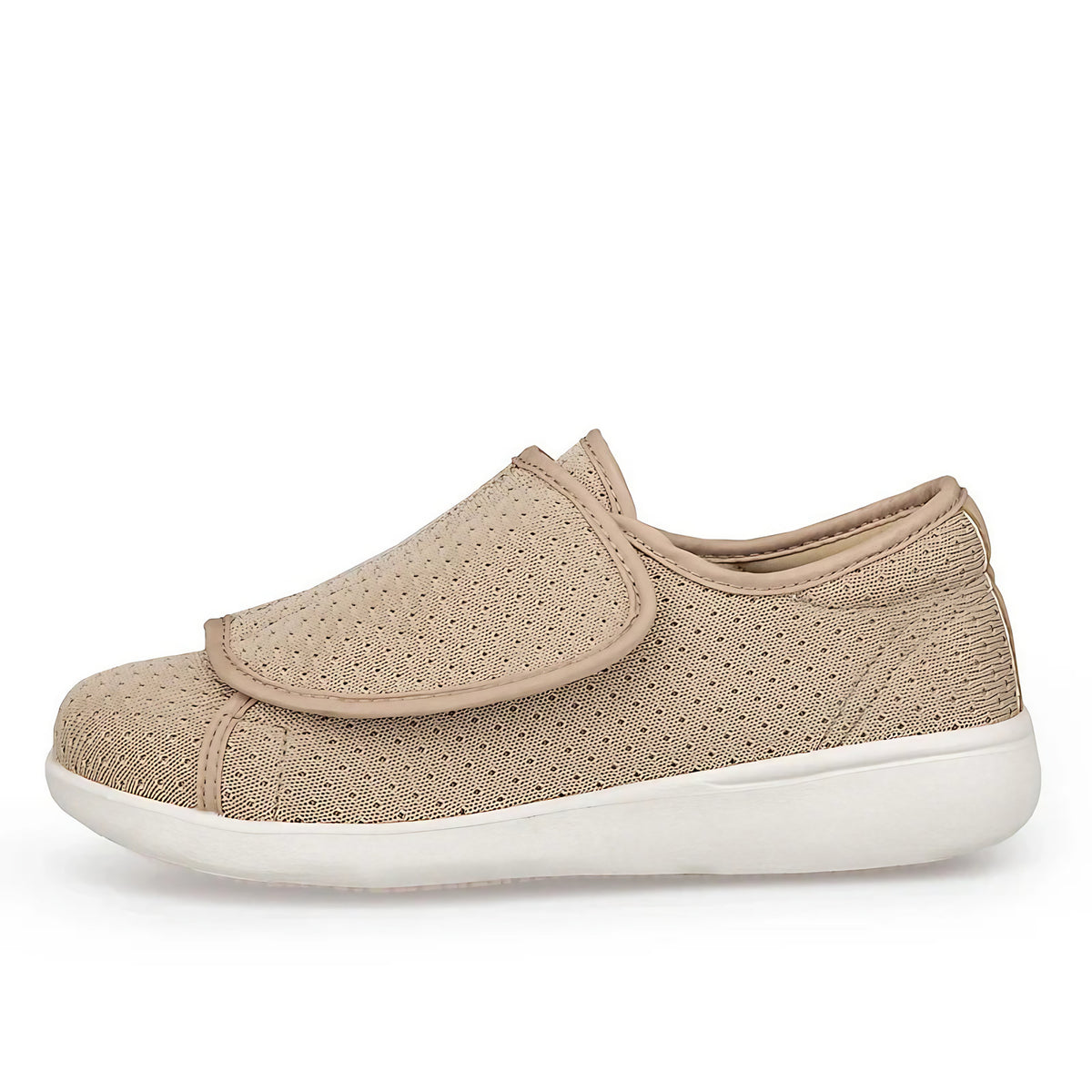 Chaussures orthopédiques larges à enfiler, mixtes, sans lacets, kaki