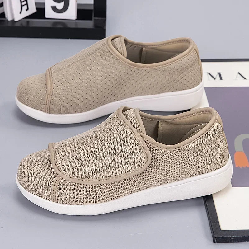 Chaussures orthopédiques larges à enfiler, mixtes, sans lacets
