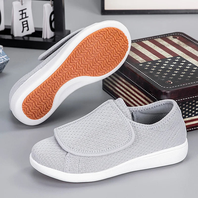 Chaussures orthopédiques larges à enfiler, mixtes, sans lacets