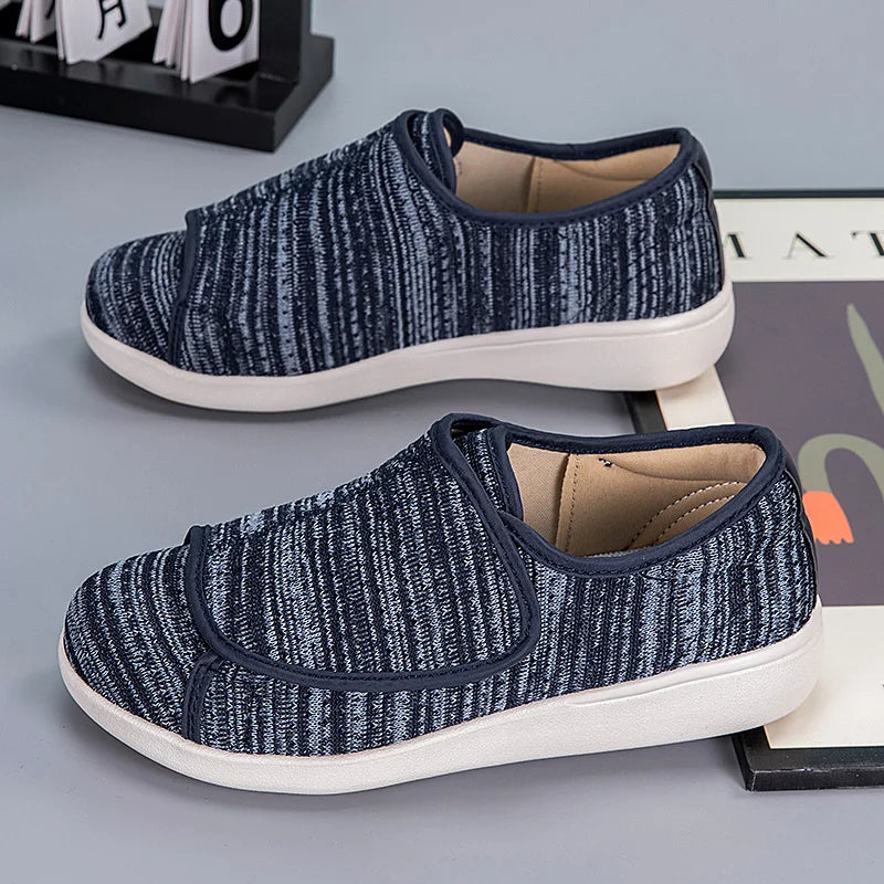 Chaussures orthopédiques larges à enfiler, mixtes, sans lacets