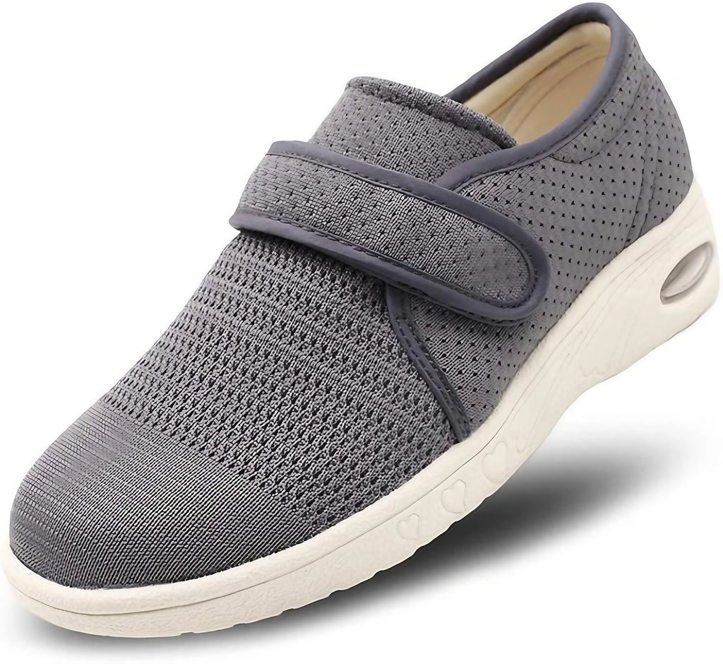 Chaussures orthopédiques larges à scratch, mixtes, du 35 au 42, gris