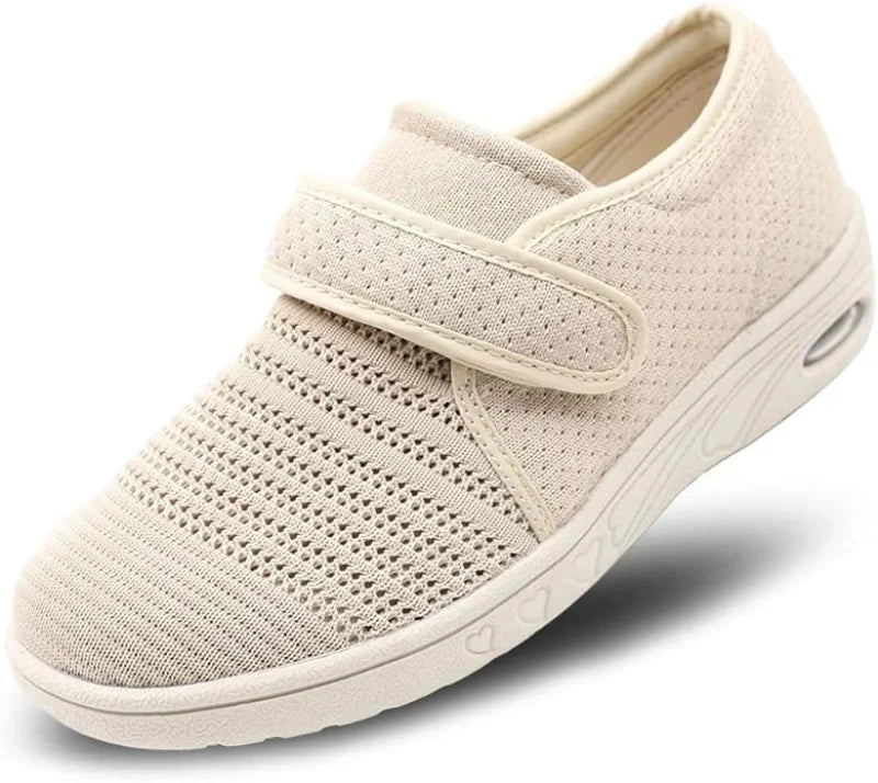Chaussures orthopédiques larges à scratch, mixtes, du 35 au 42, beige