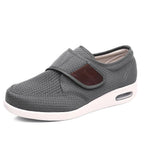 Chaussures orthopédiques larges à scratch, mixtes, du 38 au 48, gris