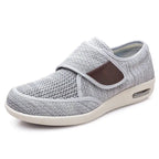 Chaussures orthopédiques larges à scratch, mixtes, du 38 au 48, gris clair