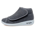 Chaussures orthopédiques montantes femme d'hiver, à scratch, gris